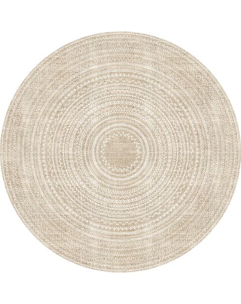 Tapis vinyle Kala beige - D.100 cm