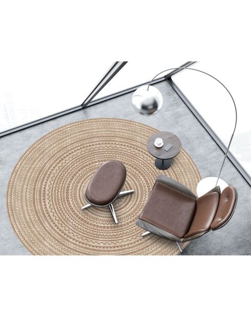 Tapis vinyle Maya beige  - D.100 cm