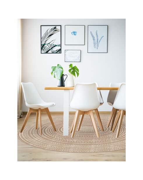 Tapis vinyle Maya beige  - D.100 cm