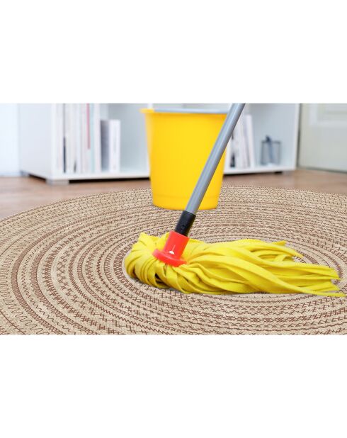 Tapis vinyle Maya beige  - D.100 cm