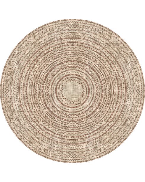 Tapis vinyle Maya beige  - D.100 cm