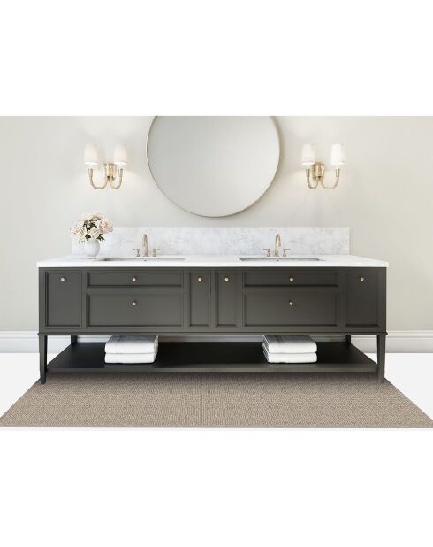 Tappeto vinilico marrone Nivarna - 66x180 cm