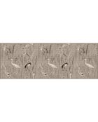 Tapis vinyle Oiseaux façon jute  multicolore - 66x180 cm