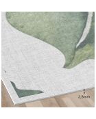 Tapis vinyle Feuilles vertes naturelles blanc/vert - 100x133 cm