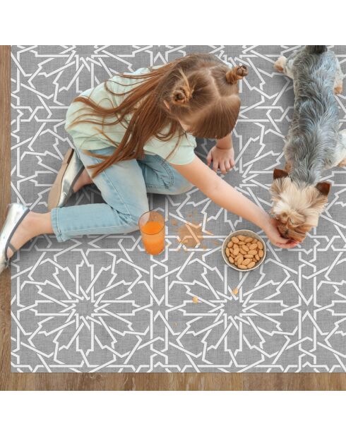 Tapis vinyle Natural arábico gris - 100x133 cm