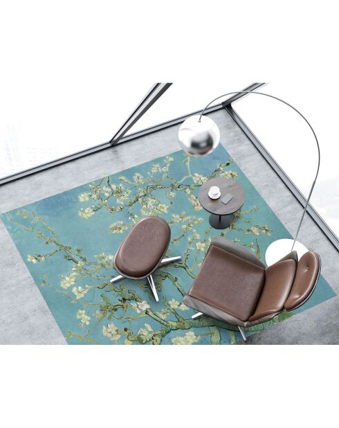 Tapis vinyle Almendro bleu - 100x133 cm