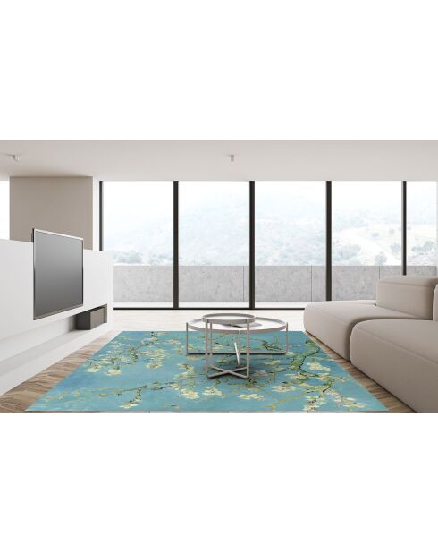 Tapis vinyle Almendro bleu - 100x133 cm