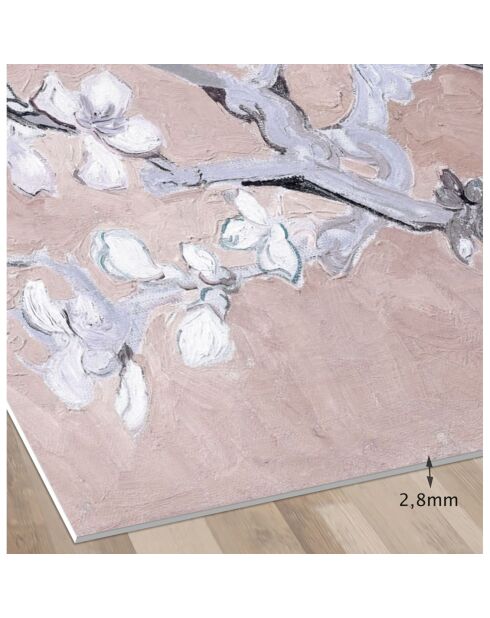 Tapis vinyle Almendro rose - 100x133 cm