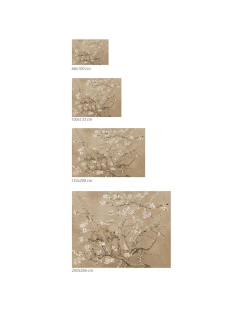 Tapis vinyle Almendro sépia - 100x133 cm