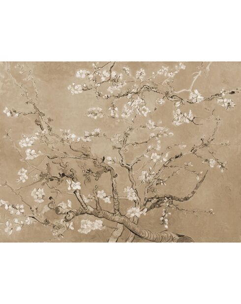Tapis vinyle Almendro sépia - 100x133 cm