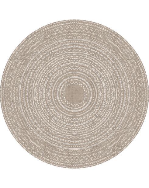 Tapis vinyle Kamal beige - D.120 cm