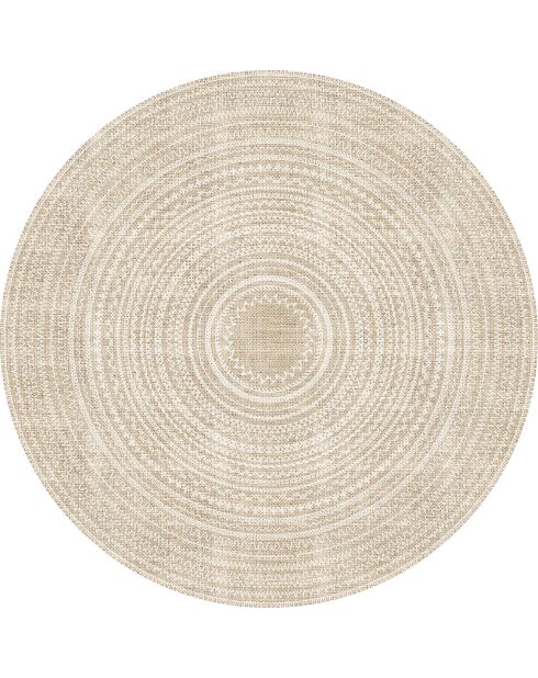 Tapis vinyle Kala beige - D.120 cm