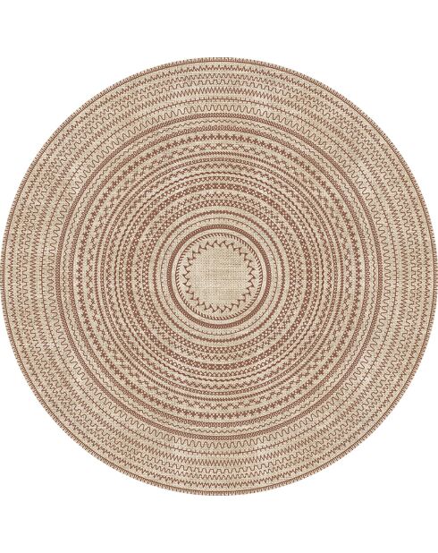 Beiger Vinylteppich Maya - D.120 cm