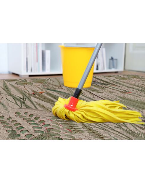 Tappeto in vinile Uccelli colorati multicolore effetto juta - 66x250 cm