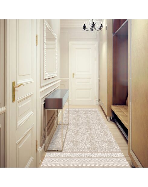 Tappeto in vinile beige Chandra - 66x250 cm
