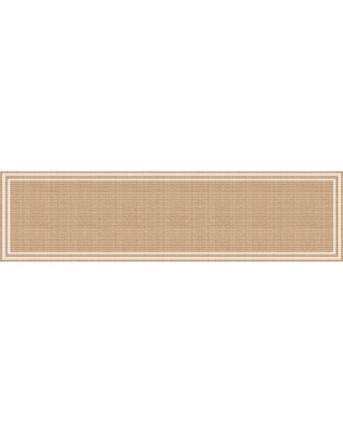 Tapis vinyle Agnan beige - 80x300 cm