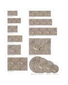 Tapis vinyle Oiseaux façon jute  multicolore - 80x300 cm