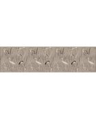 Tapis vinyle Oiseaux façon jute  multicolore - 80x300 cm