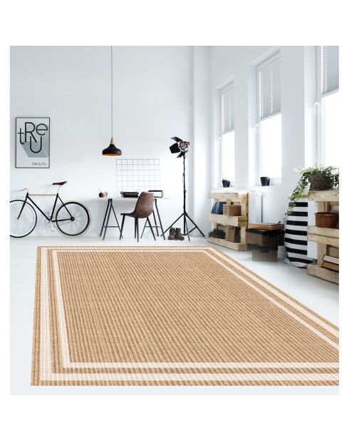 Tapis vinyle Agnan beige - 133x200 cm