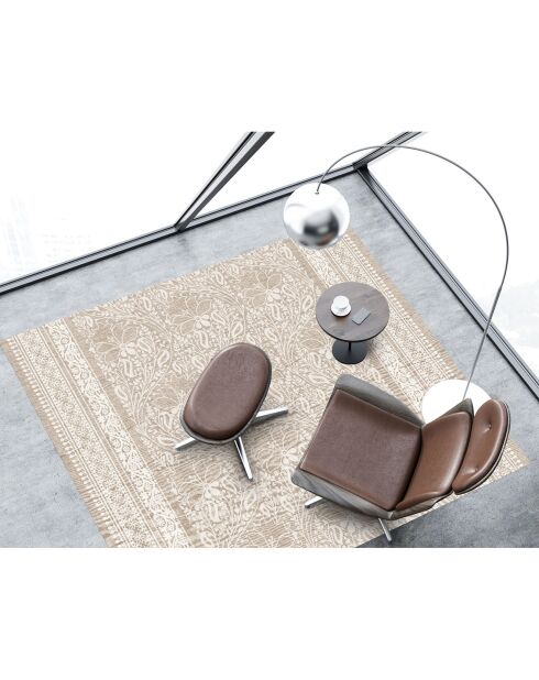 Tapis vinyle Chandra beige - 133x200 cm