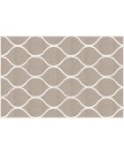 Tapis vinyle Treillis naturel beige - 133x200 cm