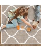 Tapis vinyle Treillis naturel beige - 133x200 cm