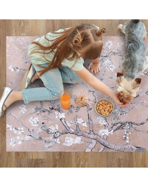 Tapis vinyle Almendro rose - 133x200 cm
