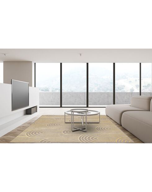 Tappeto in vinile Arches oro naturale multicolore - 133x200 cm