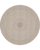 Tapis vinyle Kamal beige - D.180 cm