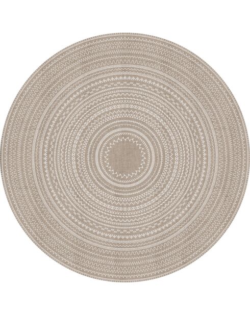 Tapis vinyle Kamal beige - D.180 cm