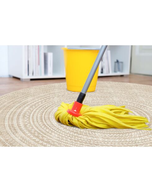 Tapis vinyle Kala beige - D.180 cm