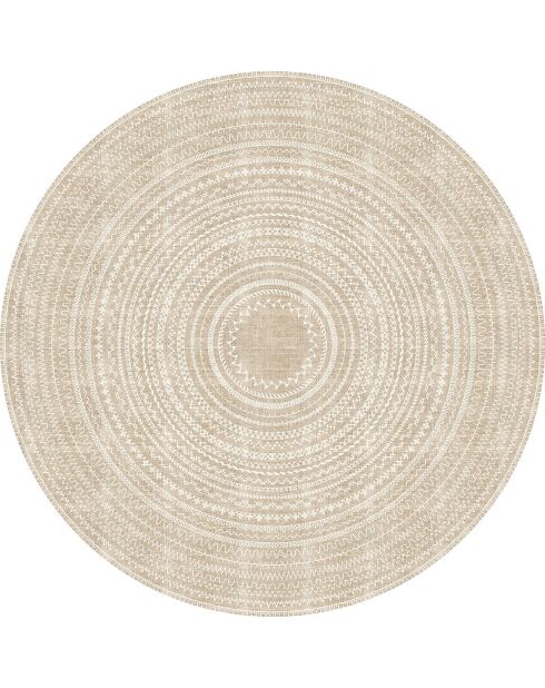 Tapis vinyle Kala beige - D.200 cm