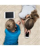Tapis vinyle Kala beige - D.200 cm