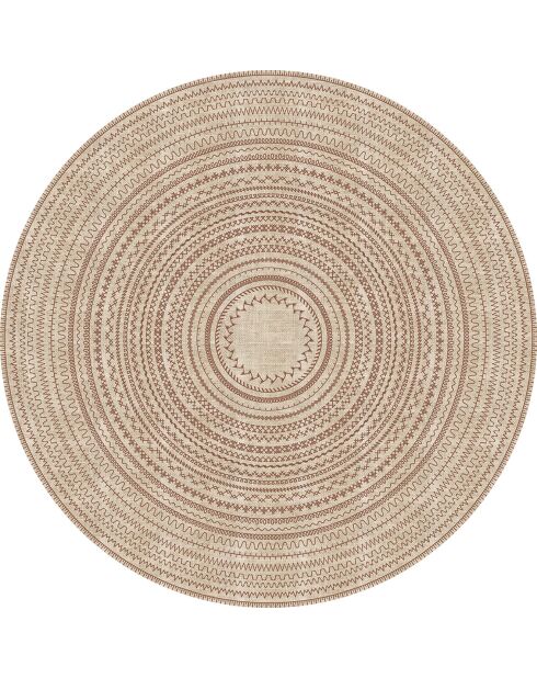 Tappeto vinilico beige Maya - D.200 cm