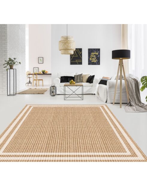 Tapis vinyle Agnan beige - 200x266 cm