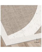 Tapis vinyle Treillis naturel beige - 200x266 cm