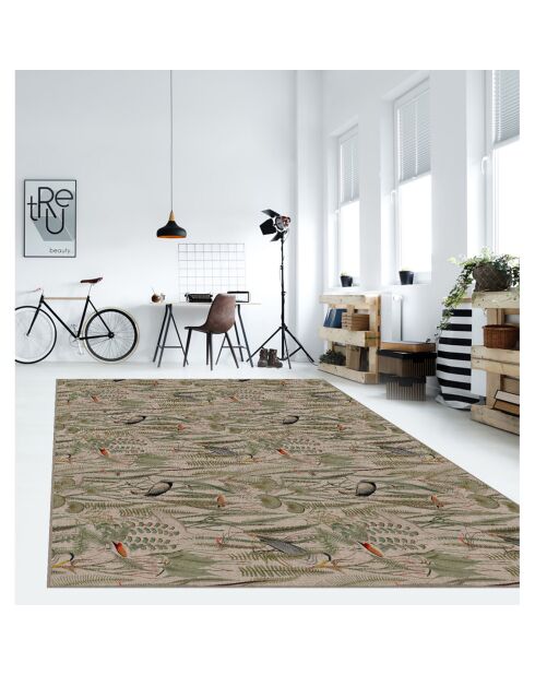 Tappeto in vinile Uccelli colorati multicolore effetto juta - 200x266 cm