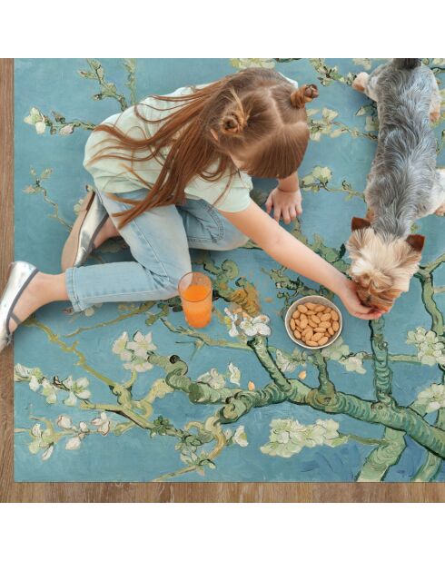 Tapis vinyle Almendro bleu - 200x266 cm