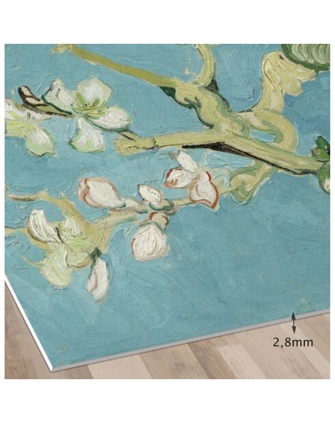 Tapis vinyle Almendro bleu - 200x266 cm