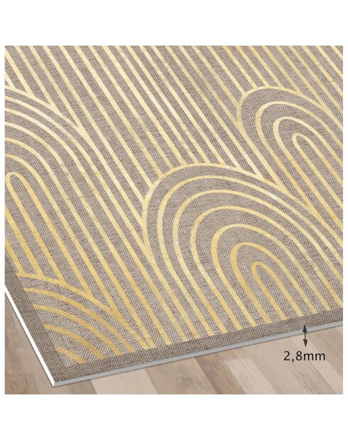 Tappeto vinilico multicolore Natural Golden Arches - 200x266 cm