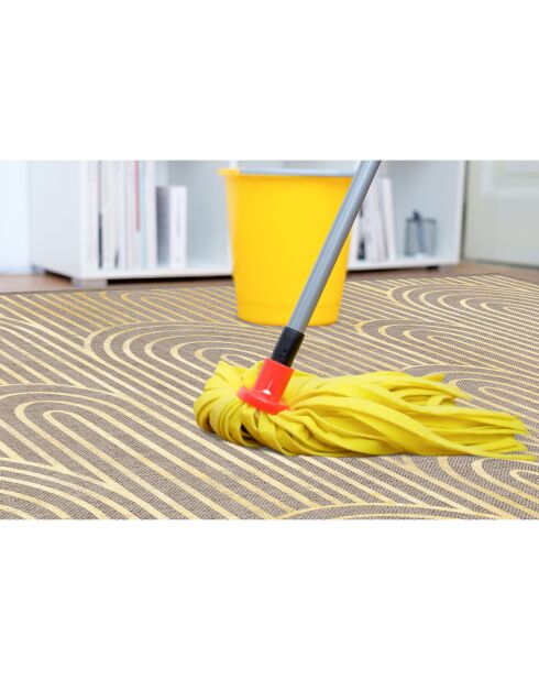 Tappeto vinilico multicolore Natural Golden Arches - 200x266 cm