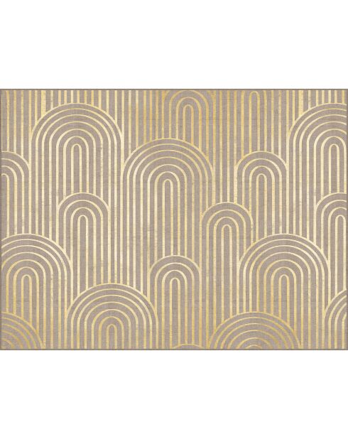 Tappeto vinilico multicolore Natural Golden Arches - 200x266 cm