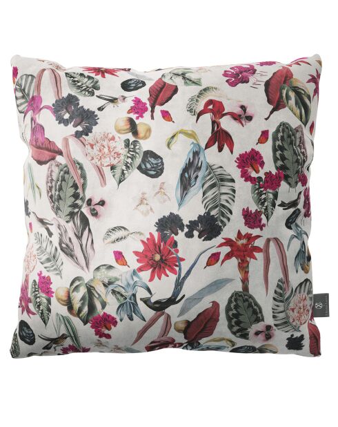 Coussin en Velours Tropical multicolore - 50x50x18 cm