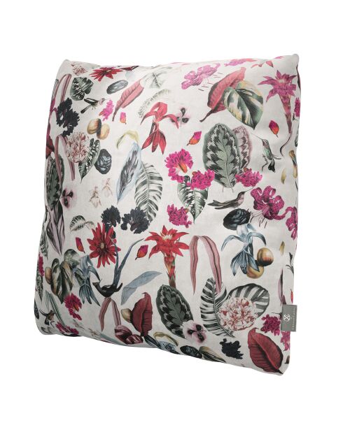 Coussin en Velours Tropical multicolore - 50x50x18 cm