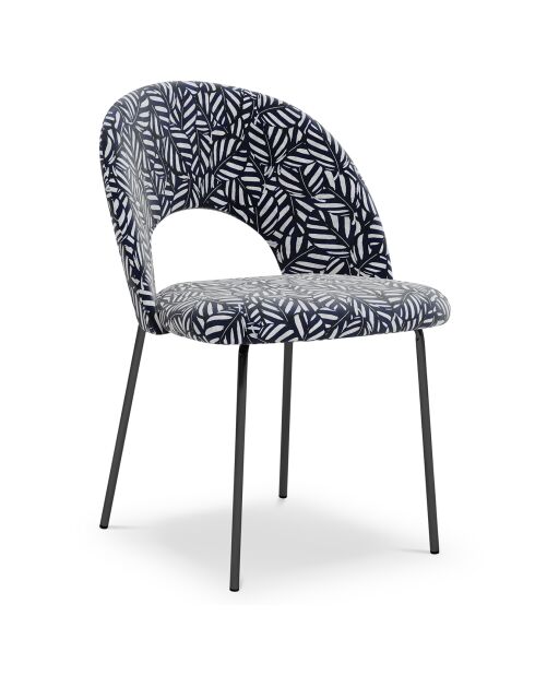 Chaise en Velours Lotus multicolore - 51x60x82 cm