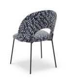 Chaise en Velours Lotus multicolore - 51x60x82 cm