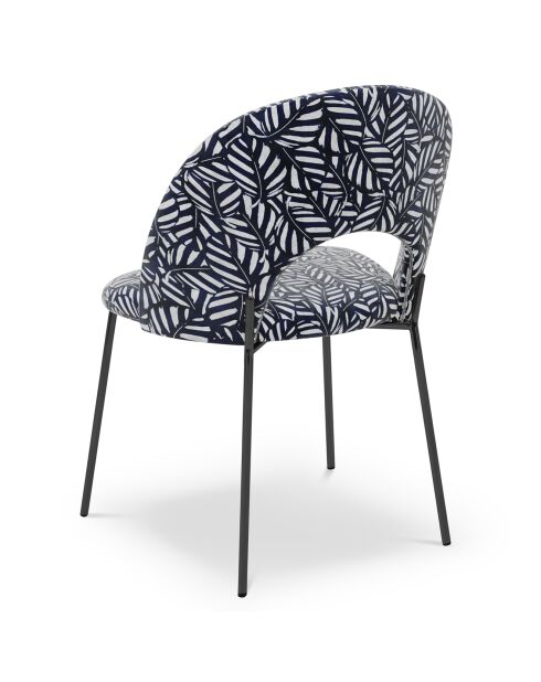 Chaise en Velours Lotus multicolore - 51x60x82 cm