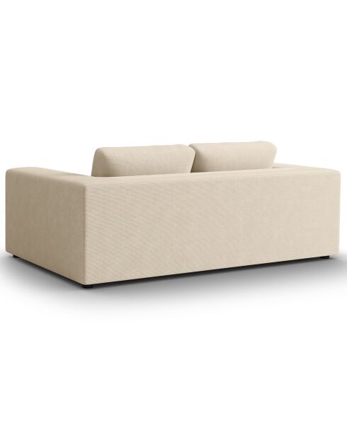 Canapé Velours côtelé Tendance 3 Places beige clair - 220x122x72 cm