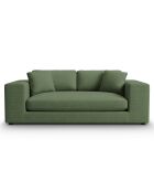 Canapé Velours côtelé Tendance 3 Places vert - 220x122x72 cm