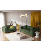 Canapé Velours côtelé Tendance 3 Places vert - 220x122x72 cm